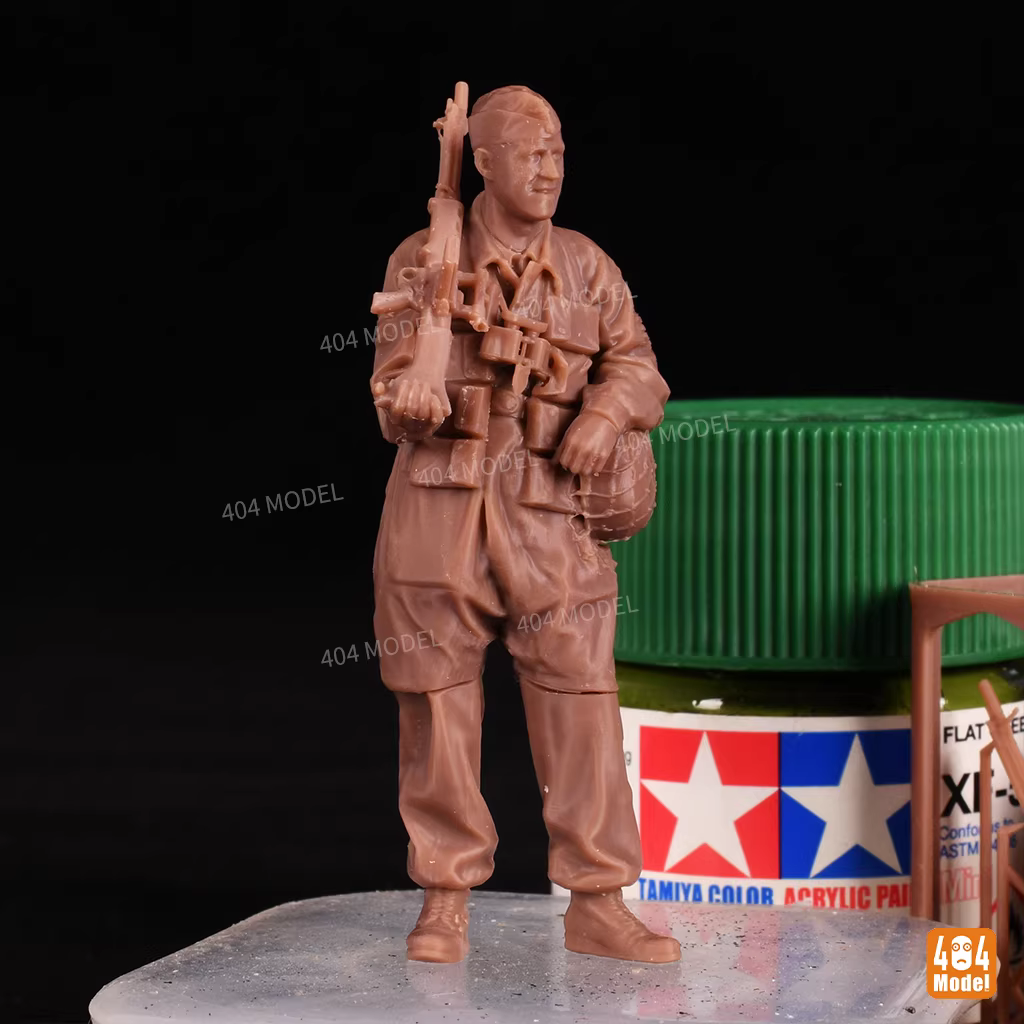 35011_1 404 MODEL 1/35 德國空降兵FG42機槍手3D打印兵人