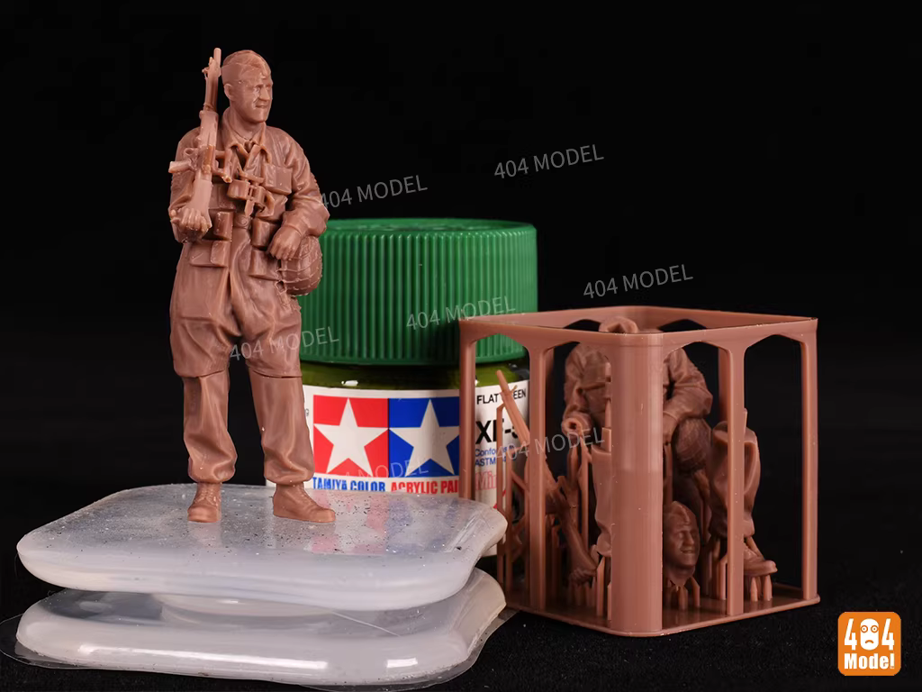 404 MODEL 1/35 德國空降兵FG42機槍手3D打印兵人