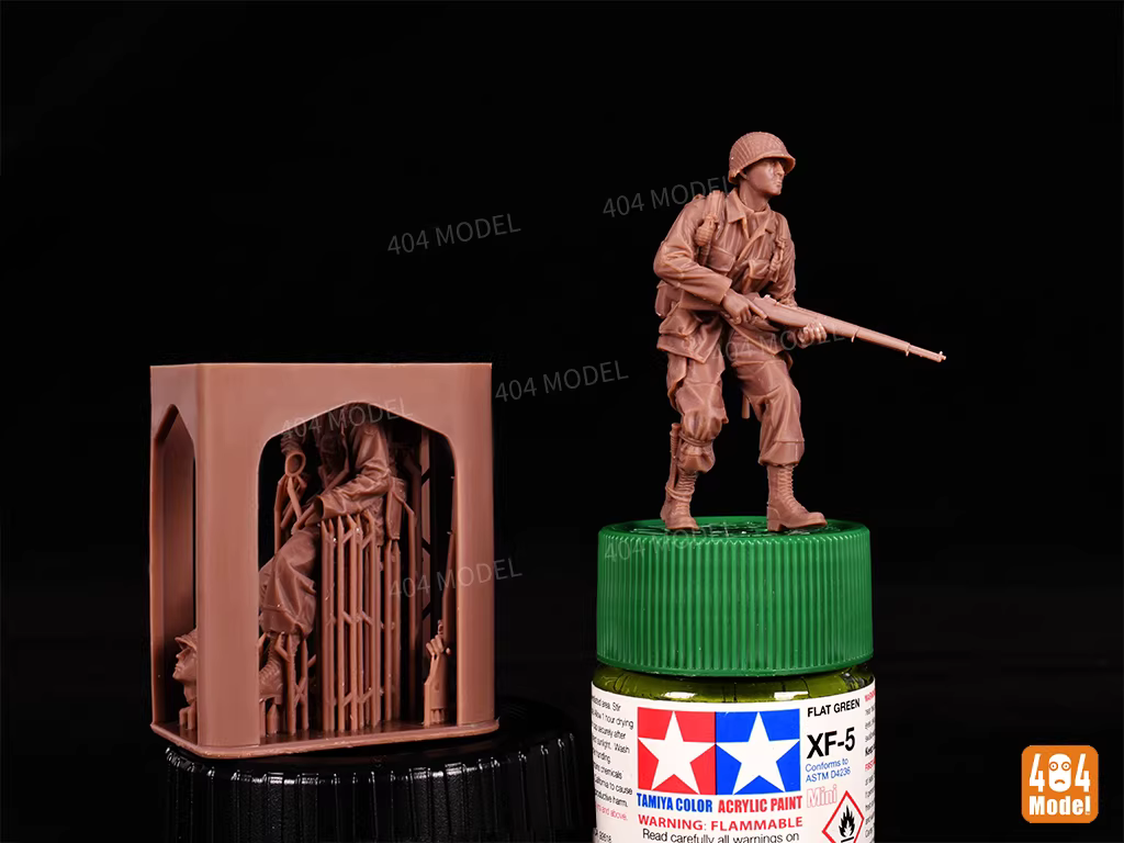 404MODEL 1/35 美軍101空降師3D打印兵人（樣式1）