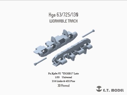 P35-003-0 ETMODEL 1/35 P35-003 二戰德軍虎式坦克後期型3D列印可動履帶 (通用)