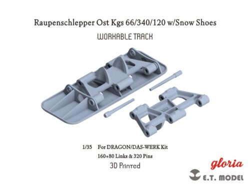 P35-030_1 ETMODEL 1/35 P35-030 二戰德軍RSO牽引車3D列印可動雪地履帶 For DRAGON/DAS-WERK Kit