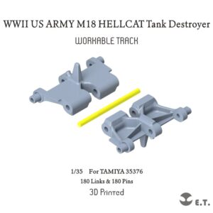 ETMODEL 1/35 P35-036 二戰美軍M18 地獄貓坦克殲擊車3D列印可動履帶 For TAMIYA 35376