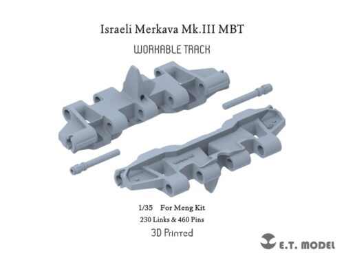 ETMODEL 1/35 P35-055 以色列梅卡瓦Mk.3主戰坦克3D列印可動履帶 For Meng Kit