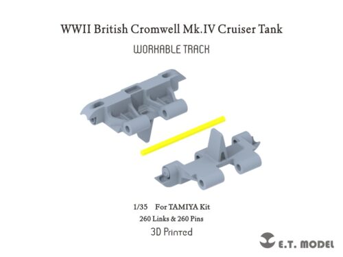 ETMODEL 1/35 P35-059 二戰英軍克倫威爾Mk.4巡洋坦克3D列印可動履帶 For TAMIYA Kit