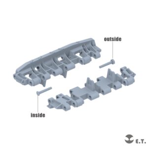ETMODEL 1/35 P35-069 二戰德國虎王坦克後期18齒3D列印可動履帶 For DRAGON/HOBBYBOSS Kit