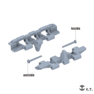 ETMODEL 1/35 P35-080 二戰德國虎P坦克3D列印可動履帶 For Amusing Hobby/DRAGON Kit