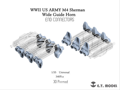 ETMODEL 1/35 P35-092 美軍M4 謝爾曼履帶寬型導向齒 (通用)