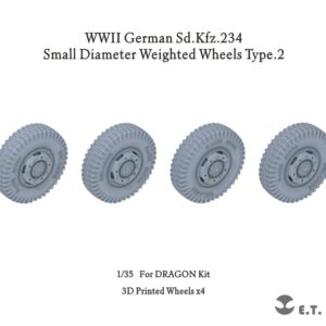 ETMODEL 1/35 P35-102 二戰德軍Sd.Kfz.234 裝甲車小直徑重力輪改造件（樣式2）For DRAGON Kit