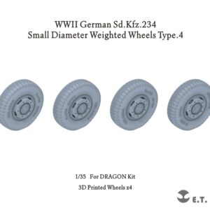ETMODEL 1/35 P35-104 二戰德軍Sd.Kfz.234 裝甲車小直徑重力輪改造件（樣式4）For DRAGON Kit