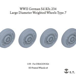 ETMODEL 1/35 P35-107 二戰德軍Sd.Kfz.234 裝甲車大直徑重力輪改造件（樣式7）For DRAGON Kit