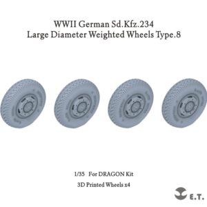ETMODEL 1/35 P35-108 二戰德軍Sd.Kfz.234 裝甲車大直徑重力輪改造件（樣式8）For DRAGON Kit