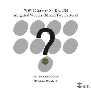 ETMODEL 1/35 P35-110B 二戰德軍Sd.Kfz.235 裝甲車大直徑重力輪改造件（隨機裝）For DRAGON Kit