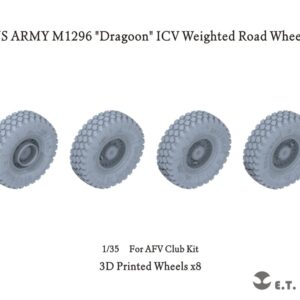 ETMODEL 1/35 P35-112 現代美軍M1296「龍騎兵」步兵戰車3D列印重力輪改造件 For AFV Club Kit