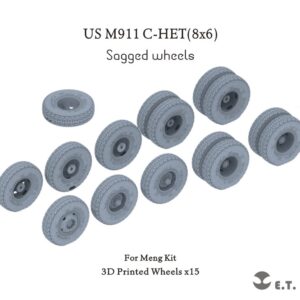 ETMODEL 1/35 P35-118 現代美軍M911(8x6)牽引車重力輪改造件 For Meng Kit