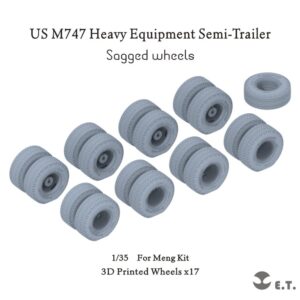 ETMODEL 1/35 P35-119 現代美軍M747 重型設備半掛車重力輪改造件 For Meng Kit