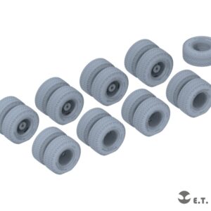 ETMODEL 1/35 P35-119 現代美軍M747 重型設備半掛車重力輪改造件 For Meng Kit