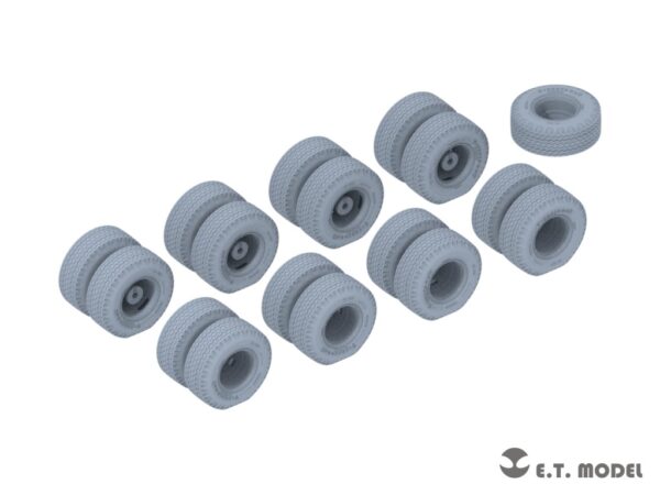 ETMODEL 1/35 P35-119 現代美軍M747 重型設備半掛車重力輪改造件 For Meng Kit