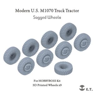 ETMODEL 1/35 P35-126 現代美國M1070 重型裝備運輸車重力輪模型改造件 For HOBBYBOSS Kit