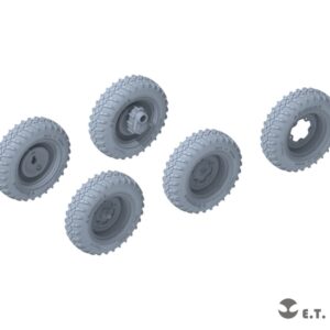 ETMODEL 1/35 P35-136 二戰德軍Type166 水陸兩用車重力輪模型改造件（寬胎）For TAMIYA Kit