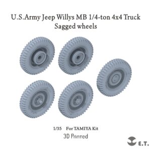 ETMODEL 1/35 P35-156 美軍威利MB 吉普車重力輪胎改造件 (通用)