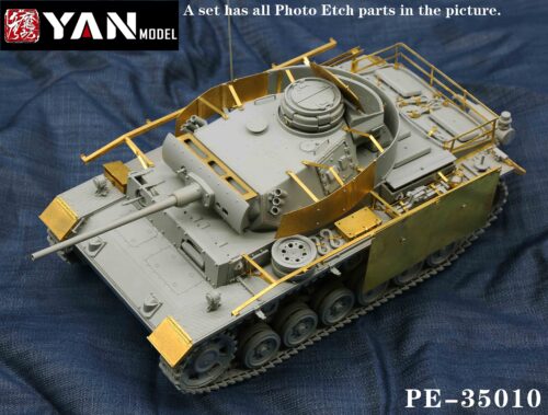 PE-35010图01 YANMODEL 彥魔坊 1/35 PE-35010 1/35 三號M型中型坦克蝕刻片 For 三花 8002