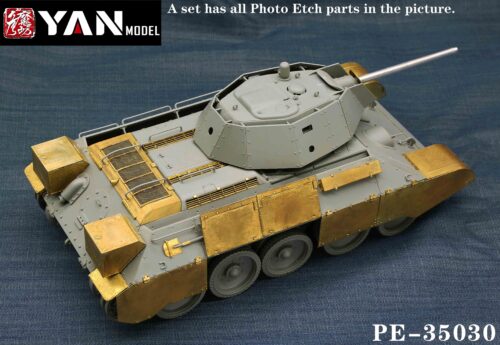 PE-35030(5) YANMODEL 彥魔坊 1/35 PE-35030 1/35 T34-76 二合一 For 邊境 BT-009