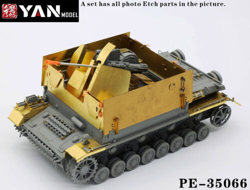 YANMODEL 彥魔坊 1/35 PE-35066 1/35 四號“傢具車”3.7cm防空炮"前部裝甲" For 邊境 BT-007