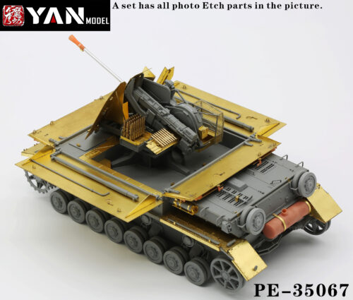 YANMODEL 彥魔坊 1/35 PE-35067 1/35 四號“傢具車”3.7cm防空炮 For 邊境 BT-007