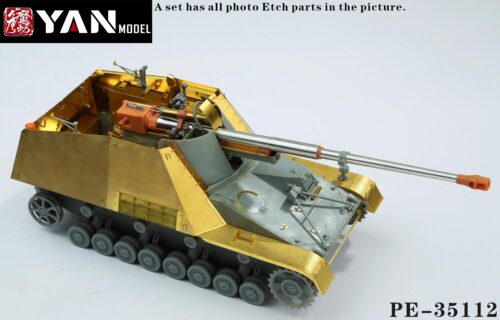 YANMODEL 彥魔坊 1/35 PE-35112 1/35 "超級犀牛"Sd.Kfz.164 "Nashorn" For 邊境 BT-024