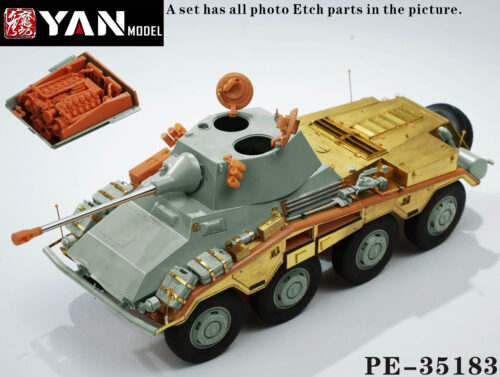 YANMODEL 彥魔坊 1/35 PE-35183 1/35 德國 Sd.Kfz.234/2"美洲獅"八輪裝甲偵查車 For 威龍 6943