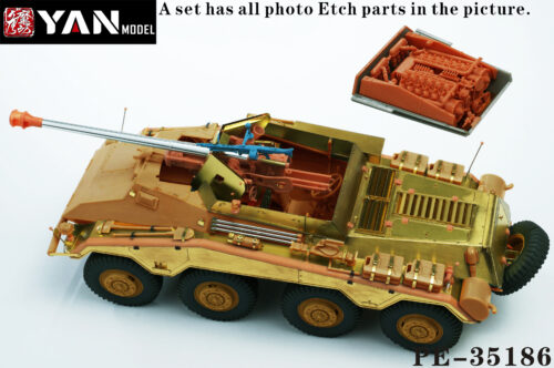 YANMODEL 彥魔坊 1/35 PE-35186 1/35 德國 Sd.Kfz.234/4八輪裝甲車 For 麥田 5118