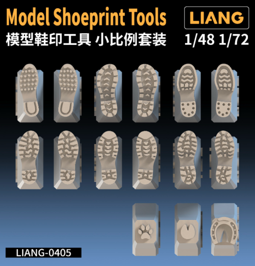 截圖 2026-02-23 下午3.09.57 LIANG 1/48 1/72 LIANG-0405 模型鞋印工具 小比例套裝