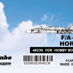 Lanbo 立體座艙貼 48236 1/48 美國F/A-18A戰鬥機 For HobbyBoss