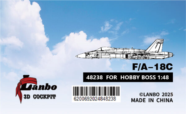 Lanbo 立體座艙貼 48238 1/48 美國F/A-18C戰鬥機 For HobbyBoss